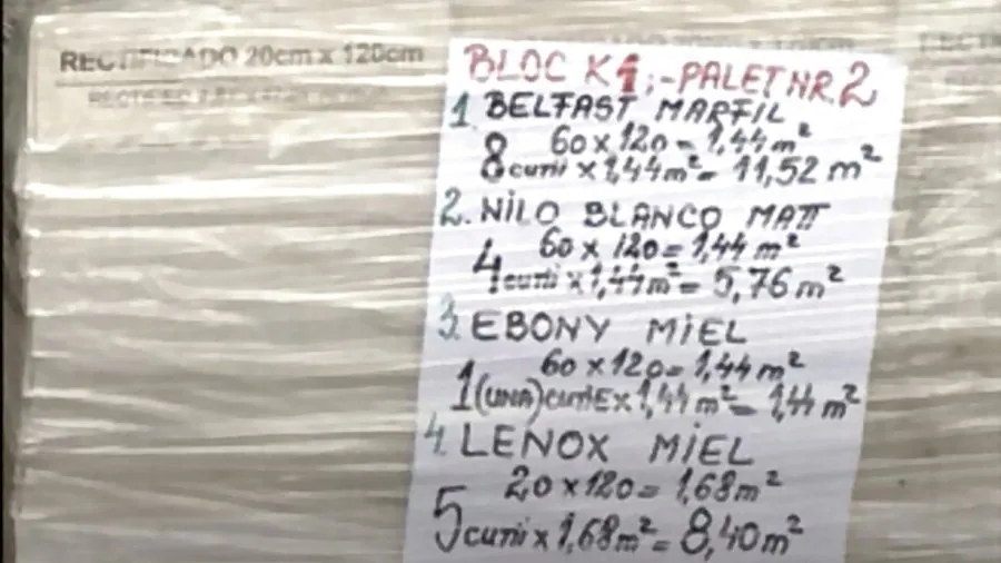 Palet etichetat, Bloc K1